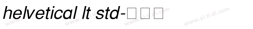 helvetical lt std字体转换